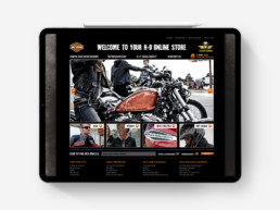 Harley Davidson website design online store on iPad Pro